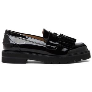 Stuart Weitzman Black Patent Leather Loafers